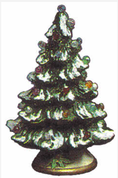 NM - 779 Original Style - Tree (Ex Ex Small) with Base Attached - Backwoods Ceramics and Molds