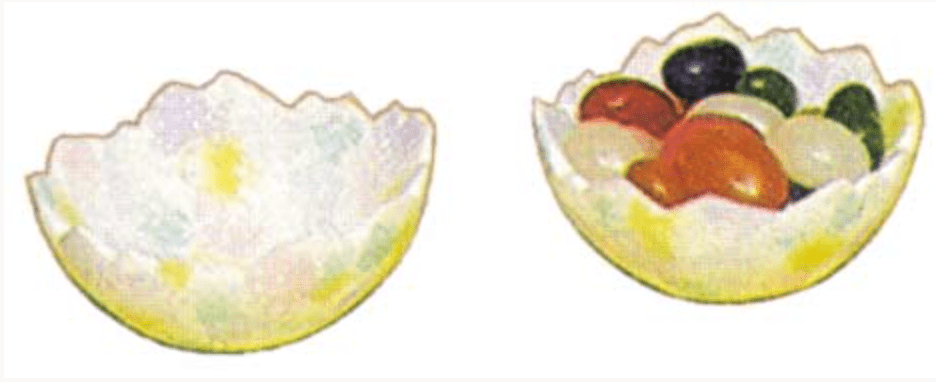 S - 2008 Cracked Egg Favor Dishes (2 in mold) 3" each - Backwoods Ceramics and Molds