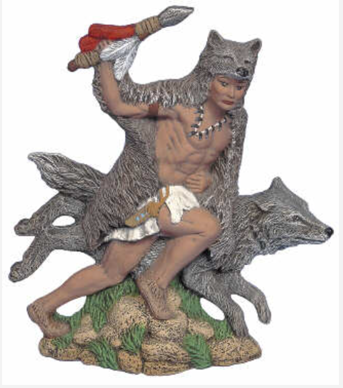 NM - 2642  Indian with Wolf