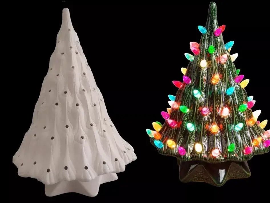 Ceramic Bisque Retro Mayco Lava Tree ready to paint - My Store