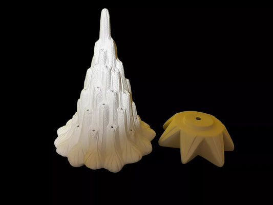 Clay Magic 4341 Ceramic Lava Tree With Base - Bisque Ready to Paint Christmas - My Store