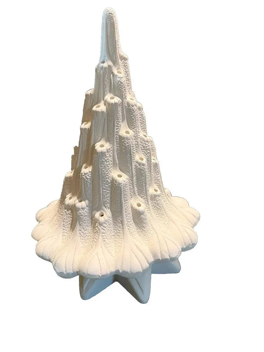 Clay Magic Small Ceramic Lava Tree - Bisque Ready to Paint Christmas Tree DIY - My Store