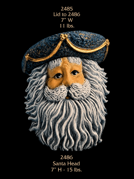G - 2486, G - 2485 Santa Head South Carolina 2026 - Backwoods Ceramics and Molds