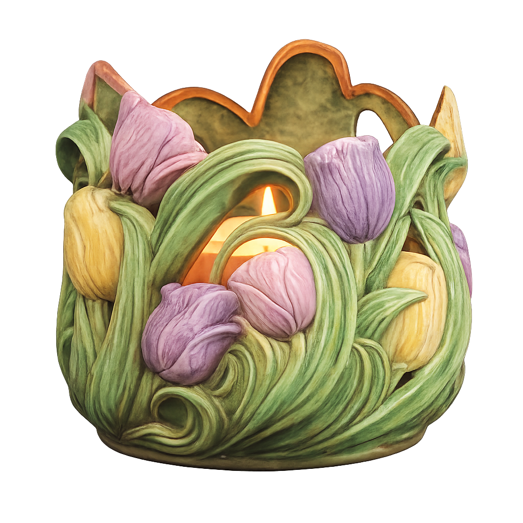 H - 2861 Tulip Planter - Backwoods Ceramics and Molds