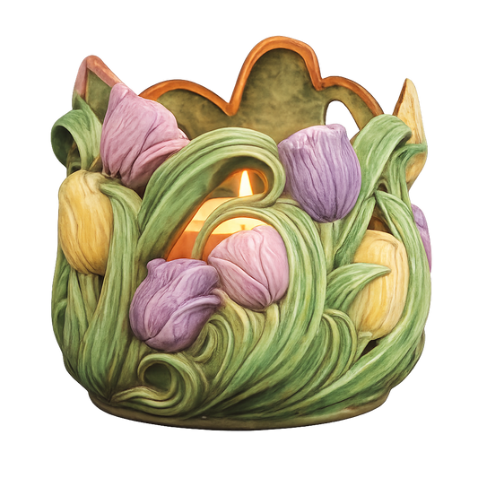 H - 2861 Tulip Planter - Backwoods Ceramics and Molds