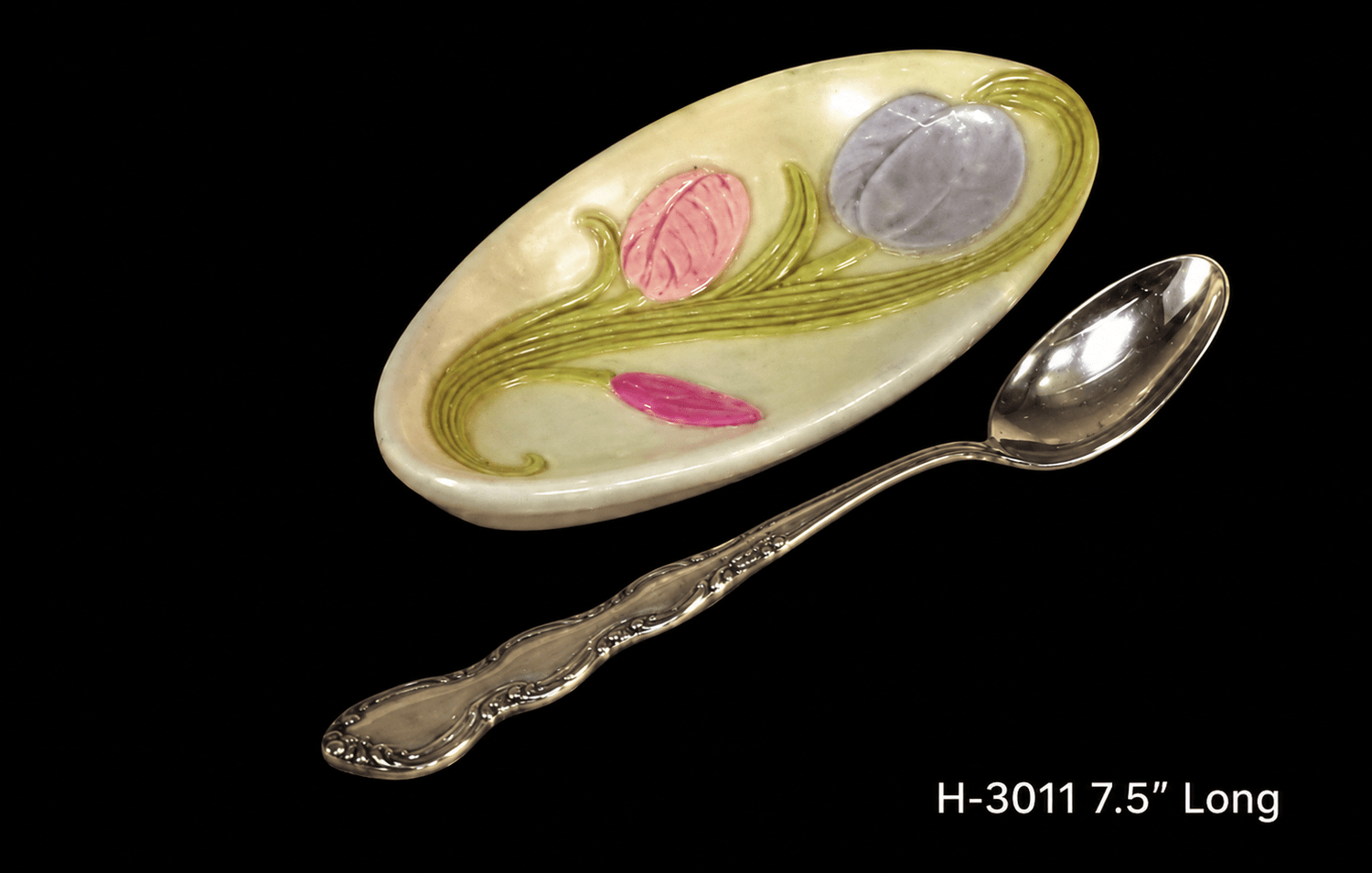 H - 3011 Tulip Spoon Rest South Carolina 2026 - Backwoods Ceramics and Molds