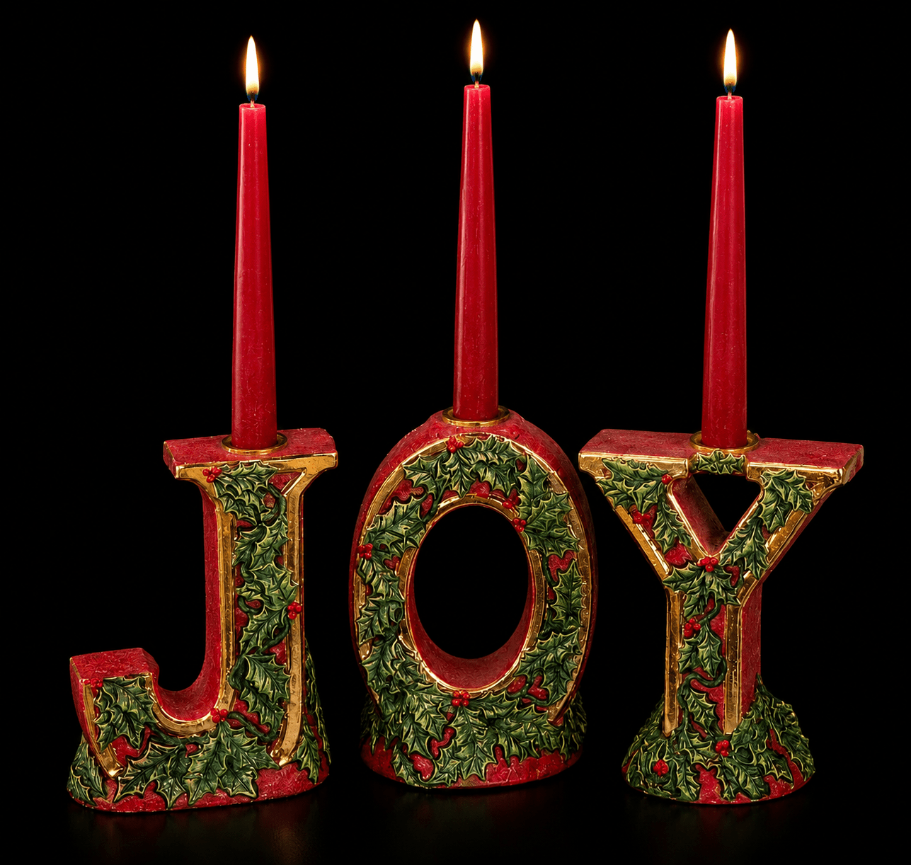 H- 3026, 3025, 3024 JOY Letter Set - Backwoods Ceramics and Molds