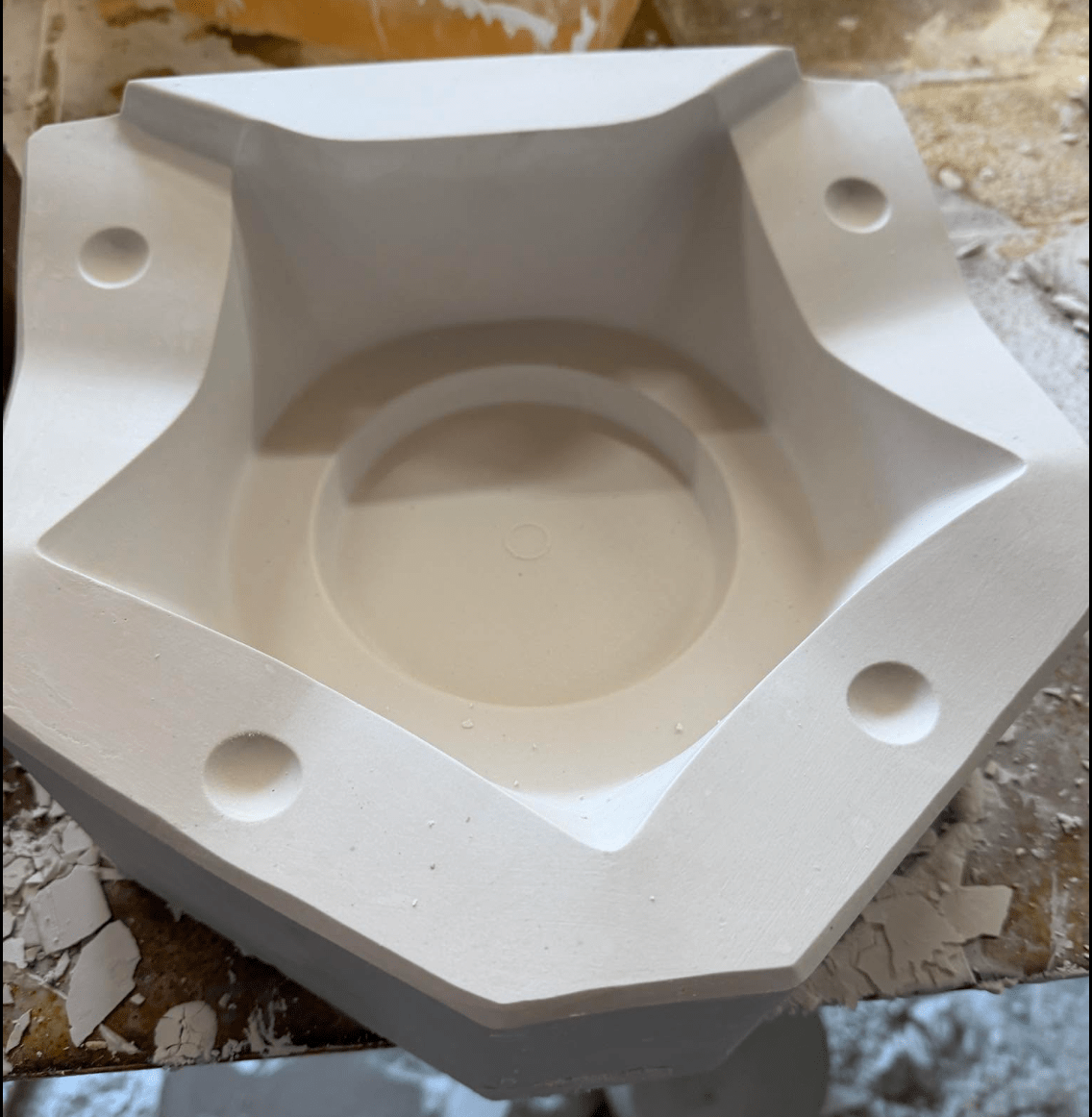 H - 954 Tree Base (for 953) Fired Art Expo - Backwoods Ceramics and Molds