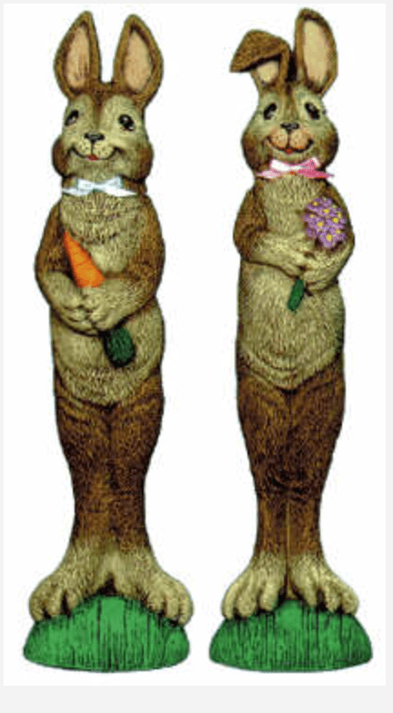NM - 1841 Mr & Mrs Bunny - Backwoods Ceramics and Molds