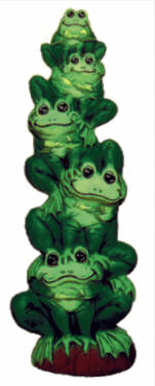 NM - 1845 Stack of Frogs - Backwoods Ceramics and Molds