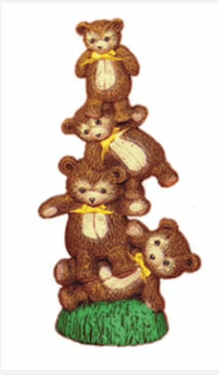 NM - 1875 Stack of Teddy Bears - Backwoods Ceramics and Molds