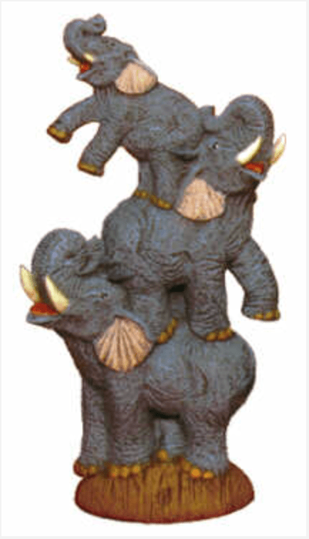 NM - 1923 Stack of Elephants - Backwoods Ceramics and Molds