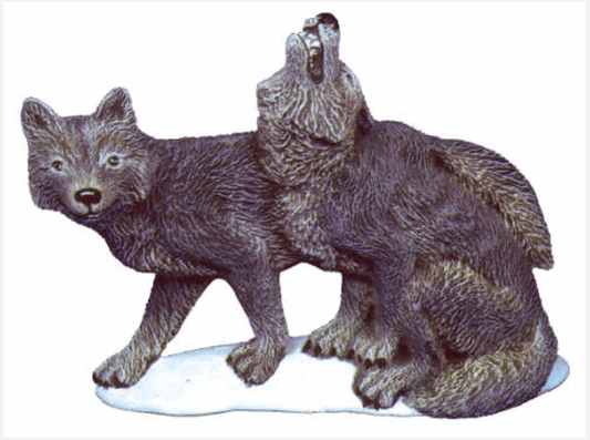NM - 2197 Wolves - Backwoods Ceramics and Molds