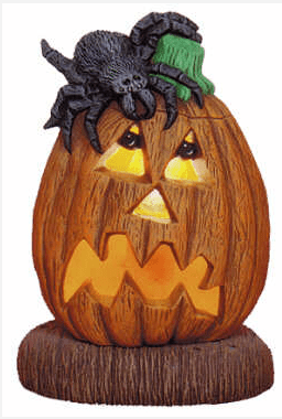 NM - 2410 Pumpkin with Spider - Backwoods Ceramics and Molds