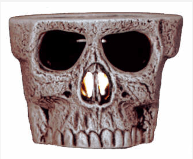NM - 2597 Skull Pot - Backwoods Ceramics and Molds