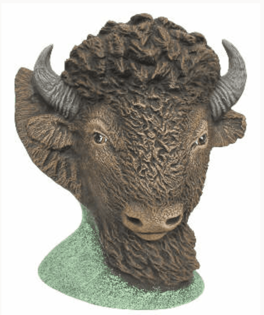 NM - 2918 Buffalo Bust - Backwoods Ceramics and Molds